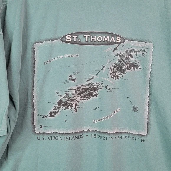 U.S. Virgin Islands St. Thomas Vintage Sun Faded Soft Cotton Tee Men's T-Shirt - Picture 12 of 16